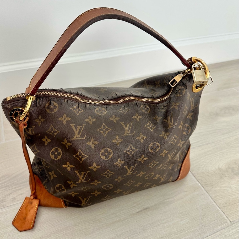 Louis Vuitton Monogram Canvas Hobo Bag in Brown and Tan